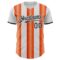 Custom White Black-Orange Gradient Vertical Stripe Argentina Style Authentic Baseball Jersey