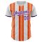 Custom White Purple-Orange Gradient Vertical Stripe Argentina Style Authentic Baseball Jersey