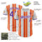 Custom White Purple-Orange Gradient Vertical Stripe Argentina Style Authentic Baseball Jersey