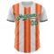 Custom White Green-Orange Gradient Vertical Stripe Argentina Style Authentic Baseball Jersey