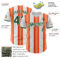 Custom White Green-Orange Gradient Vertical Stripe Argentina Style Authentic Baseball Jersey