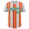 Custom White Kelly Green-Orange Gradient Vertical Stripe Argentina Style Authentic Baseball Jersey