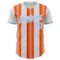 Custom White Light Blue-Orange Gradient Vertical Stripe Argentina Style Authentic Baseball Jersey