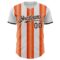 Custom White Brown-Orange Gradient Vertical Stripe Argentina Style Authentic Baseball Jersey