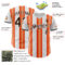 Custom White Brown-Orange Gradient Vertical Stripe Argentina Style Authentic Baseball Jersey