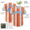 Custom White Electric Blue-Orange Gradient Vertical Stripe Argentina Style Authentic Baseball Jersey