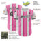 Custom White Black-Pink Gradient Vertical Stripe Argentina Style Authentic Baseball Jersey