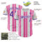 Custom White Purple-Pink Gradient Vertical Stripe Argentina Style Authentic Baseball Jersey