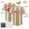 Custom White Red-Old Gold Gradient Vertical Stripe Argentina Style Authentic Baseball Jersey