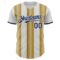 Custom White Navy-Old Gold Gradient Vertical Stripe Argentina Style Authentic Baseball Jersey