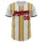 Custom White Red Old Gold-Navy Gradient Vertical Stripe Argentina Style Authentic Baseball Jersey