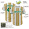 Custom White Kelly Green-Old Gold Gradient Vertical Stripe Argentina Style Authentic Baseball Jersey
