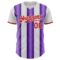 Custom White Red-Purple Gradient Vertical Stripe Argentina Style Authentic Baseball Jersey