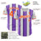 Custom White Orange-Purple Gradient Vertical Stripe Argentina Style Authentic Baseball Jersey