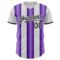 Custom White Black-Purple Gradient Vertical Stripe Argentina Style Authentic Baseball Jersey
