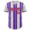 Custom White Pink Purple-Black Gradient Vertical Stripe Argentina Style Authentic Baseball Jersey