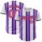 Custom White Pink Purple-Black Gradient Vertical Stripe Argentina Style Authentic Baseball Jersey