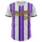 Custom White Old Gold Purple-Black Gradient Vertical Stripe Argentina Style Authentic Baseball Jersey