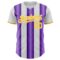 Custom White Gold-Purple Gradient Vertical Stripe Argentina Style Authentic Baseball Jersey