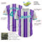 Custom White Teal-Purple Gradient Vertical Stripe Argentina Style Authentic Baseball Jersey