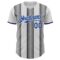 Custom White Royal-Steel Gray Gradient Vertical Stripe Argentina Style Authentic Baseball Jersey