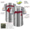 Custom White Red Steel Gray-Navy Gradient Vertical Stripe Argentina Style Authentic Baseball Jersey
