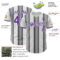 Custom White Purple-Steel Gray Gradient Vertical Stripe Argentina Style Authentic Baseball Jersey