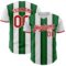 Custom White Red-Green Gradient Vertical Stripe Argentina Style Authentic Baseball Jersey