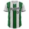 Custom White Black-Green Gradient Vertical Stripe Argentina Style Authentic Baseball Jersey