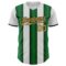 Custom White Old Gold Green-Black Gradient Vertical Stripe Argentina Style Authentic Baseball Jersey