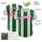 Custom White Pink-Green Gradient Vertical Stripe Argentina Style Authentic Baseball Jersey