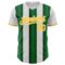 Custom White Gold-Green Gradient Vertical Stripe Argentina Style Authentic Baseball Jersey