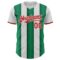 Custom White Red-Kelly Green Gradient Vertical Stripe Argentina Style Authentic Baseball Jersey