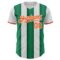 Custom White Orange-Kelly Green Gradient Vertical Stripe Argentina Style Authentic Baseball Jersey