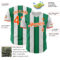 Custom White Orange-Kelly Green Gradient Vertical Stripe Argentina Style Authentic Baseball Jersey