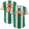Custom White Orange-Kelly Green Gradient Vertical Stripe Argentina Style Authentic Baseball Jersey