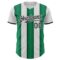 Custom White Black-Kelly Green Gradient Vertical Stripe Argentina Style Authentic Baseball Jersey