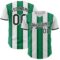 Custom White Black-Kelly Green Gradient Vertical Stripe Argentina Style Authentic Baseball Jersey
