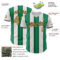 Custom White Old Gold Kelly Green-Black Gradient Vertical Stripe Argentina Style Authentic Baseball Jersey