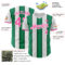 Custom White Pink-Kelly Green Gradient Vertical Stripe Argentina Style Authentic Baseball Jersey