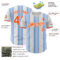 Custom White Orange-Light Blue Gradient Vertical Stripe Argentina Style Authentic Baseball Jersey