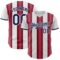 Custom White Navy-Crimson Gradient Vertical Stripe Argentina Style Authentic Baseball Jersey