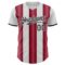 Custom White Black-Crimson Gradient Vertical Stripe Argentina Style Authentic Baseball Jersey