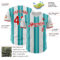 Custom White Red-Teal Gradient Vertical Stripe Argentina Style Authentic Baseball Jersey