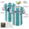 Custom White Navy-Teal Gradient Vertical Stripe Argentina Style Authentic Baseball Jersey