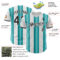 Custom White Black-Teal Gradient Vertical Stripe Argentina Style Authentic Baseball Jersey