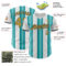 Custom White Old Gold Teal-Black Gradient Vertical Stripe Argentina Style Authentic Baseball Jersey