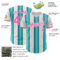 Custom White Pink-Teal Gradient Vertical Stripe Argentina Style Authentic Baseball Jersey