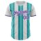 Custom White Purple-Teal Gradient Vertical Stripe Argentina Style Authentic Baseball Jersey