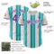 Custom White Purple-Teal Gradient Vertical Stripe Argentina Style Authentic Baseball Jersey
